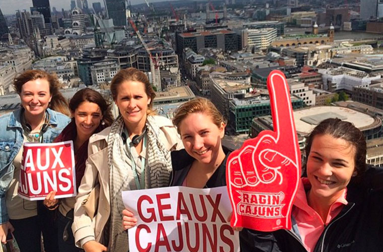 University of Louisiana at Lafayette students on a study abroad trip