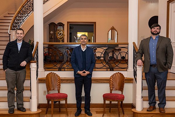 From left, Dr. Nicholas Kooyers, Dr. Mohsen Amini Salehi and Dr. James Nelson - recipients of the National Science Foundation's CAREER Award.