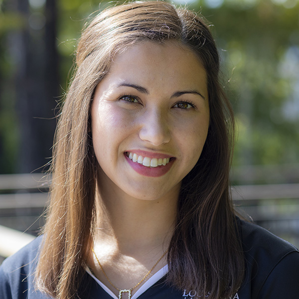 Pre-law major Olivia Guidry on the University of Louisiana at Lafayette campus