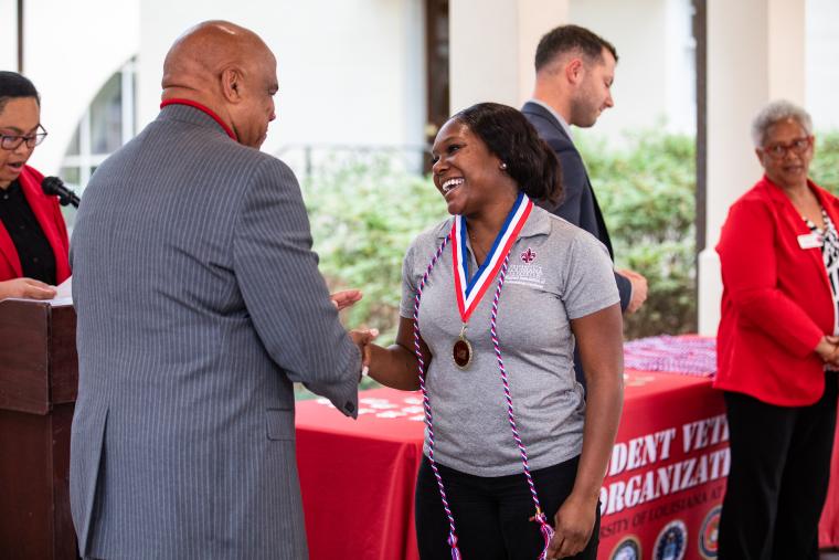 UL's biannual Military and Veteran Cording Ceremony