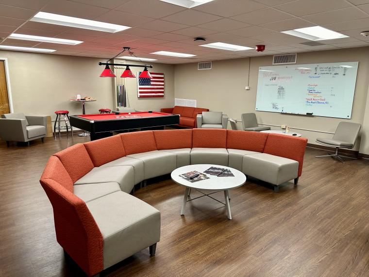 Couch in the Veteran and Military Student Center