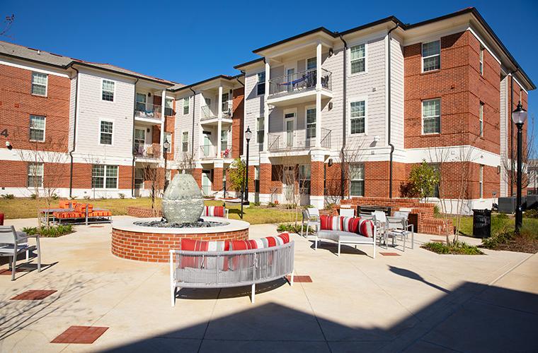 Heritage apartment outdoor firepit